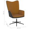 vidaXL Πολυθρόνα Relax Καφέ από Βελούδο και PVC