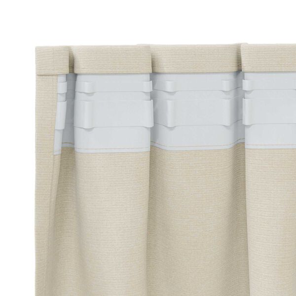 vidaXL Κουρτίνες με κουρτίνες 2 pcs Κρεμ 140 x 175 cm Βελούδο