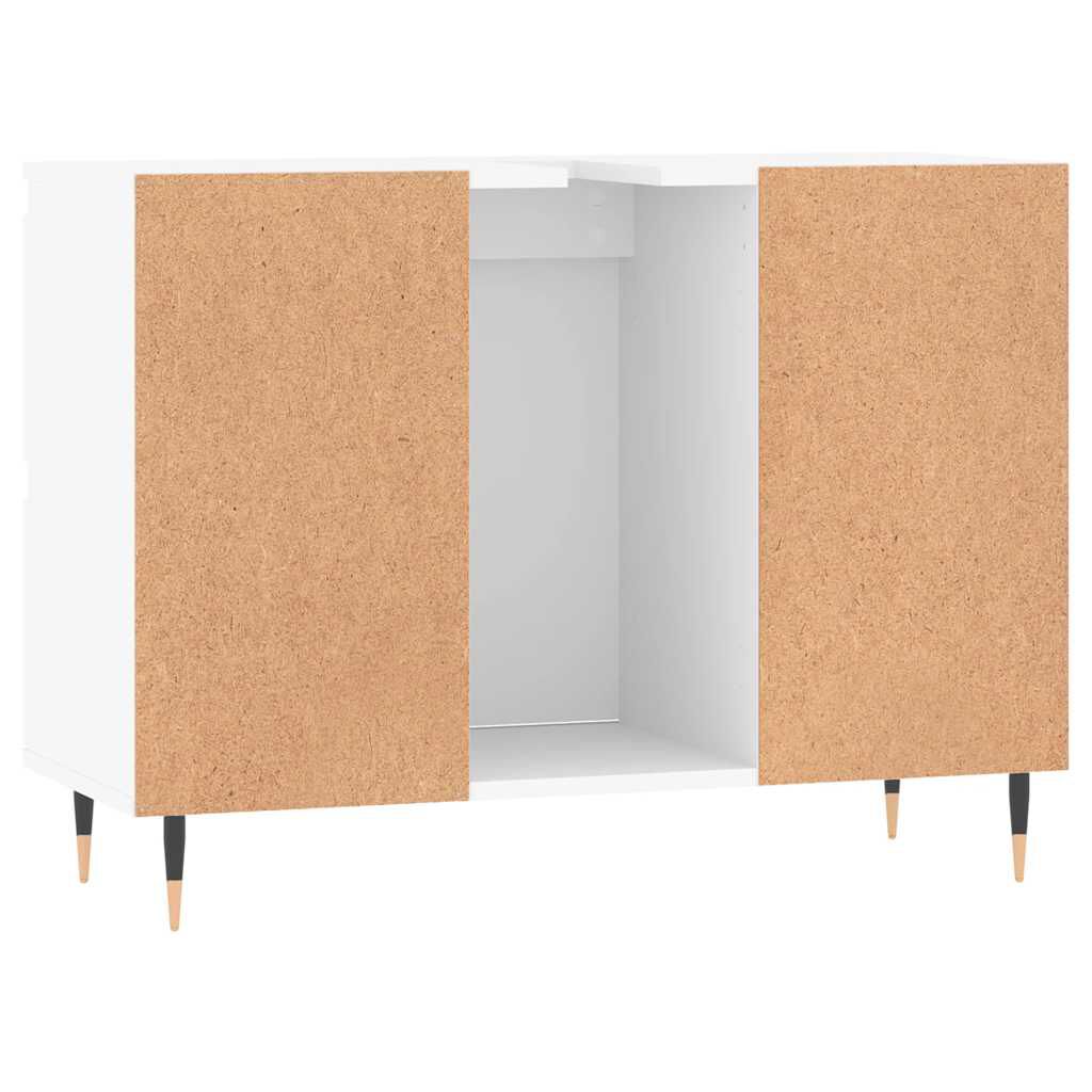 vidaXL Ντουλάπι Μπάνιου Λευκό 80 x 33 x 60 εκ. Επεξεργασμένο Ξύλο