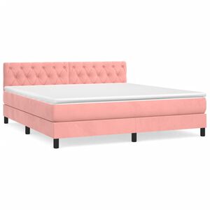 vidaXL &Kappa;&rho;&epsilon;&beta;ά&tau;&iota; Boxspring &mu;&epsilon; &Sigma;&tau;&rho;ώ&mu;&alpha; &Rho;&omicron;&zeta; 160x200 &epsilon;&kappa;. &Beta;&epsilon;&lambda;&omicron;ύ&delta;&iota;&nu;&omicron;