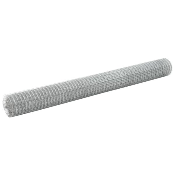 vidaXL Συρματόπλεγμα Κοτετσόσυρμα Ασημί 25 x 1,5 μ. Γαλβαν. Ατσάλι