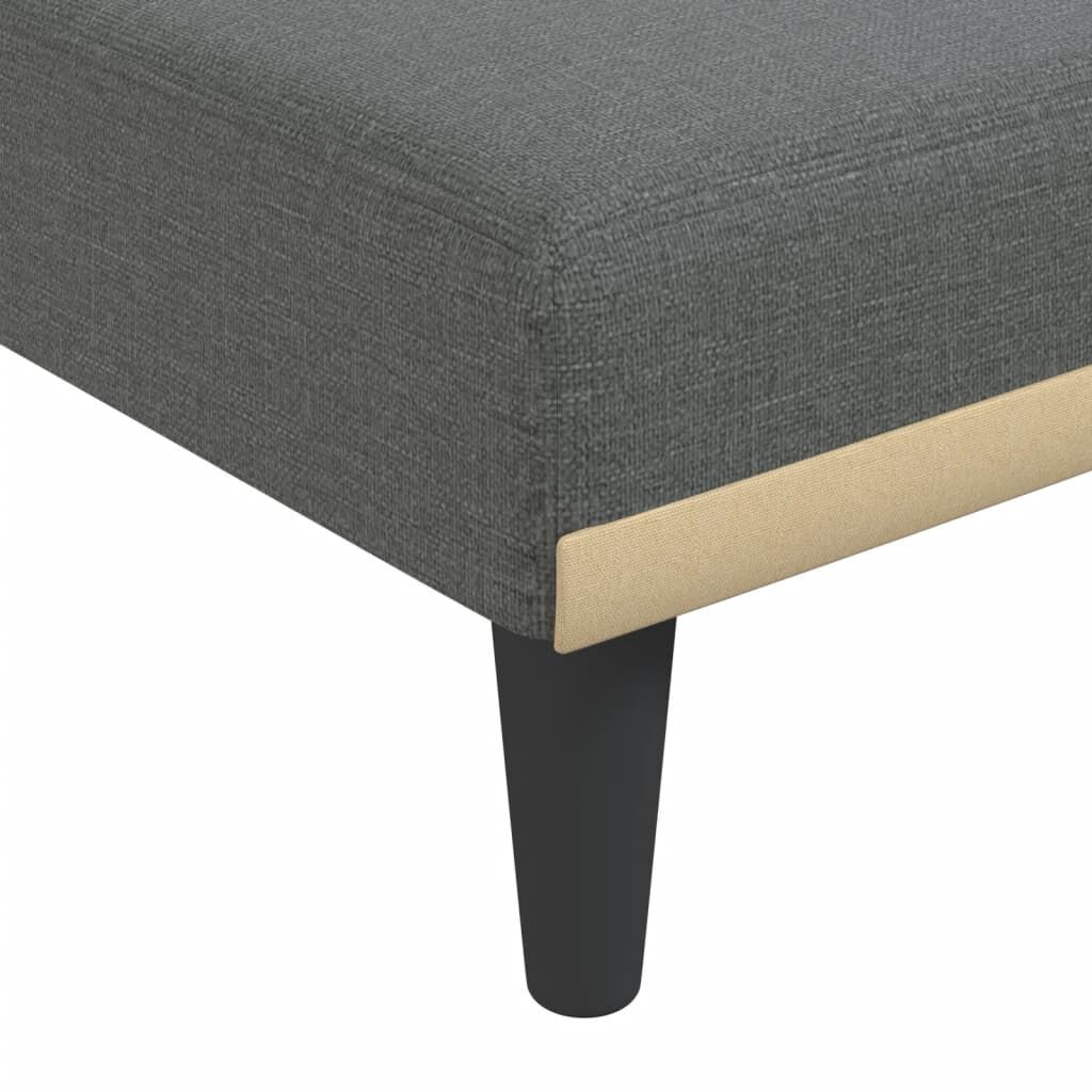 vidaXL Καναπές Κρεβάτι Γωνιακός Σκ. Γκρι 275x140x70 εκ. Υφασμάτινος
