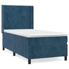 vidaXL Κρεβάτι Boxspring με Στρώμα Σκούρο Μπλε 90x190 εκ. Βελούδινο