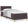 vidaXL Κρεβάτι box spring με στρώμα με στρώμα Σκούρο καφέ Σκούρο καφέ