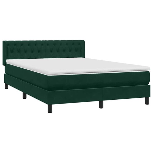vidaXL &Kappa;&rho;&epsilon;&beta;ά&tau;&iota; Boxspring &mu;&epsilon; &Sigma;&tau;&rho;ώ&mu;&alpha; &Sigma;&kappa;&omicron;ύ&rho;&omicron; &Pi;&rho;ά&sigma;&iota;&nu;&omicron; 140x210&epsilon;&kappa;. &Beta;&epsilon;&lambda;&omicron;ύ&delta;&iota;&nu;&omicron;