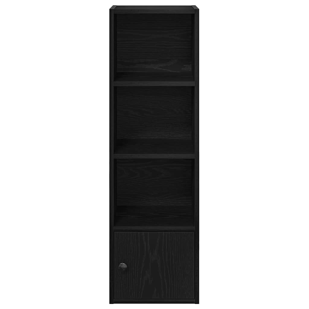 vidaXL Βιβλιοθήκη Μαύρη Δρυς 31x24x102 εκ. Κατασκευασμένο ξύλο