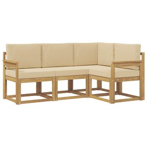 vidaXL &Sigma;&epsilon;&iota;&rho;ά &Kappa;&alpha;&nu;&alpha;&pi;έ &Epsilon;&xi;&omega;&tau;&epsilon;&rho;&iota;&kappa;&omicron;ύ &mu;&epsilon; &mu;&alpha;&xi;&iota;&lambda;ά&rho;&iota; 4 pcs &Lambda;&epsilon;&upsilon;&kappa;ό &kappa;&alpha;&iota; &Mu;&pi;&epsilon;&zeta;