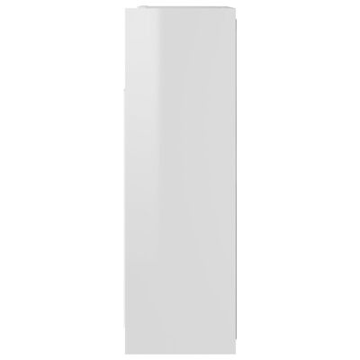 vidaXL Καθρέφτης Μπάνιου Γυαλιστερό Λευκό 62,5x20,5x64 εκ. Μοριοσανίδα