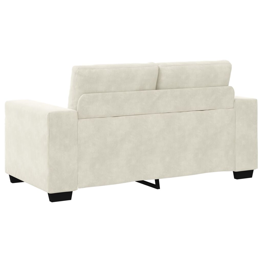 vidaXL Καναπές Loveseat Κρεμ 120 εκ Βελούδο