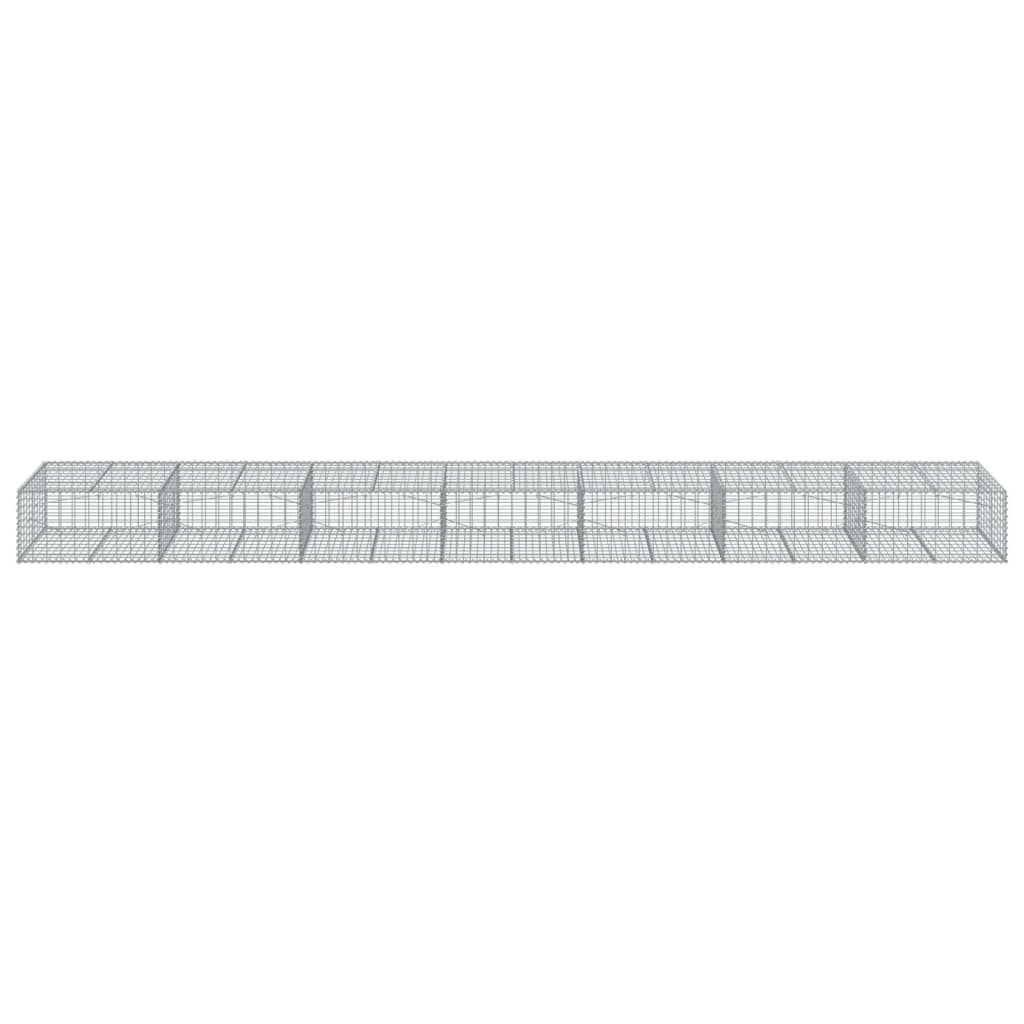 vidaXL Συρματοκιβώτιο με Κάλυμμα 700x100x50εκ. από Γαλβανισμένο Χάλυβα