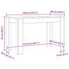 vidaXL Τραπεζαρία Μαύρη 120 x 60 x 76 εκ. από Επεξ. Ξύλο