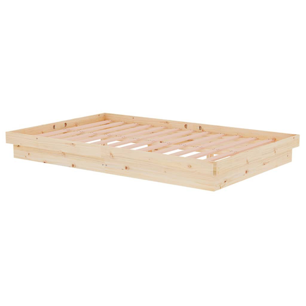 vidaXL Πλαίσιο Κρεβατιού 120 x 190 εκ. από Μασίφ Ξύλο Small Double