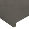 vidaXL Κεφαλάρι με Πτερύγια Σκούρο Γκρι 83x16x118/128εκ.Βελούδινο