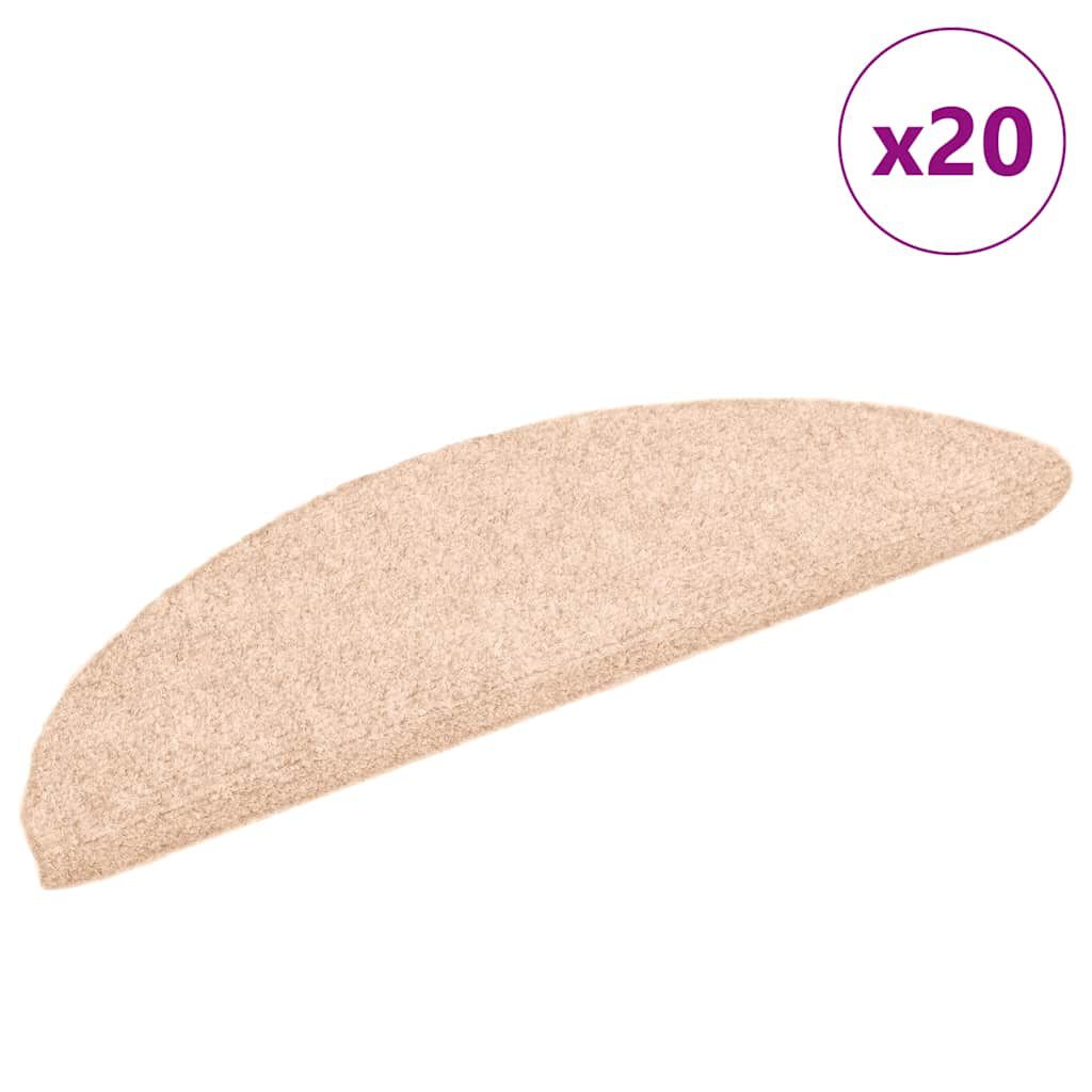 vidaXL Πατάκια Σκάλας Αυτοκόλλητα 20 τεμ. Κρέμα 56 x 17 x 3 εκ.