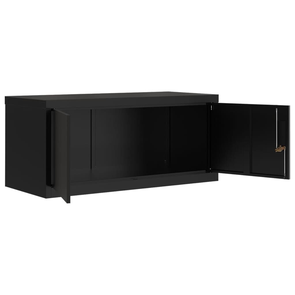 vidaXL Αρχειοθήκη Μαύρη 90 x 40 x 180 εκ. Ατσάλινη