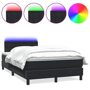 vidaXL &Kappa;&rho;&epsilon;&beta;ά&tau;&iota; Boxspring &mu;&epsilon; &Sigma;&tau;&rho;ώ&mu;&alpha; & LED &Mu;&alpha;ύ&rho;&omicron; 1120x210 &epsilon;&kappa;. &Beta;&epsilon;&lambda;&omicron;ύ&delta;&iota;&nu;&omicron;