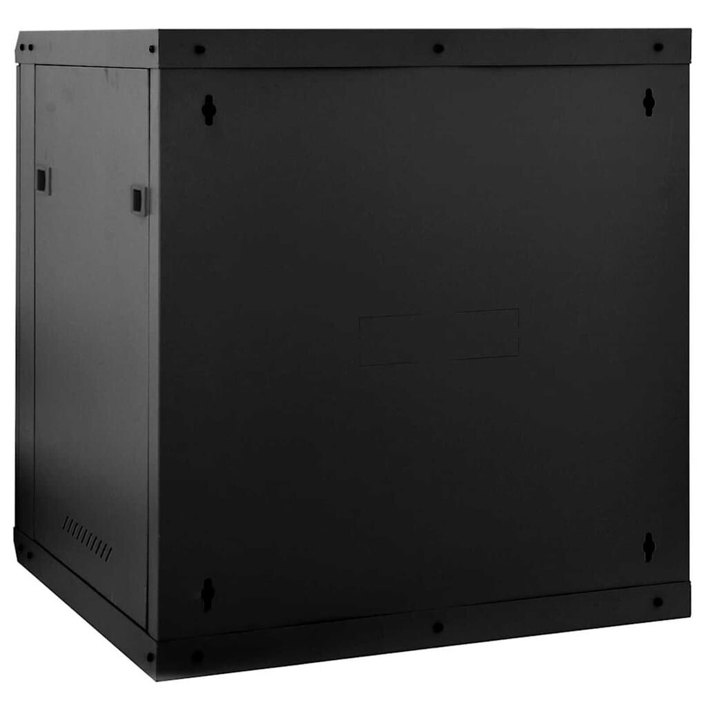 vidaXL Ντουλάπα δικτύου με αποθήκευση Μαύρο 60 x 45 x 65 εκ Ατσάλι