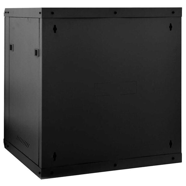 vidaXL Ντουλάπα δικτύου με αποθήκευση Μαύρο 60 x 45 x 65 εκ Ατσάλι