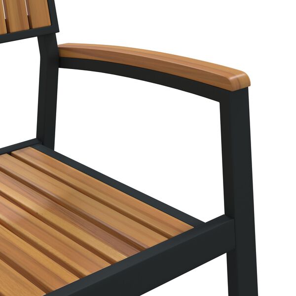 vidaXL σετ τραπεζαρίας 5 κομματιών από σολίδιο ξύλο ακακίας και μέταλλο