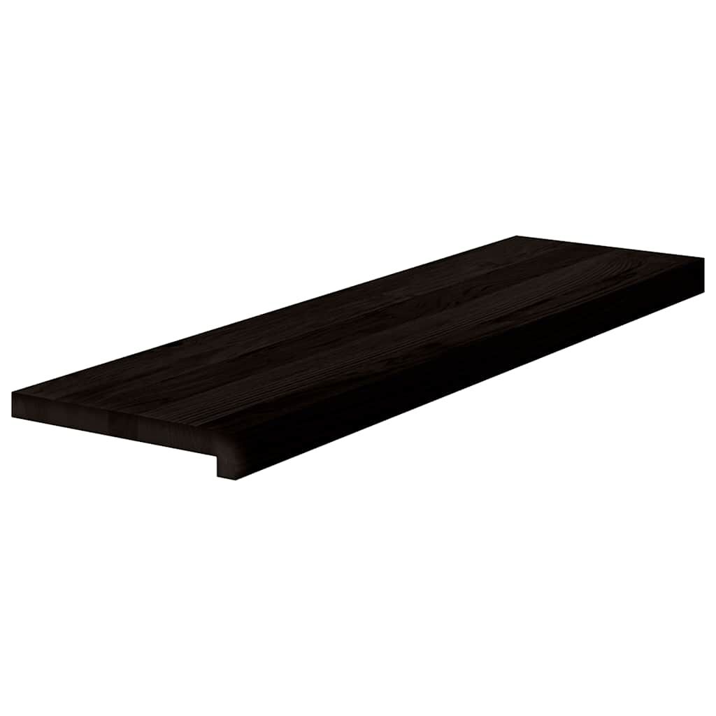vidaXL Πέλματα Σκάλας 2 τεμάχια Σκούρο καφέ 90x30x2 cm Ξύλο μασίφ δρυς