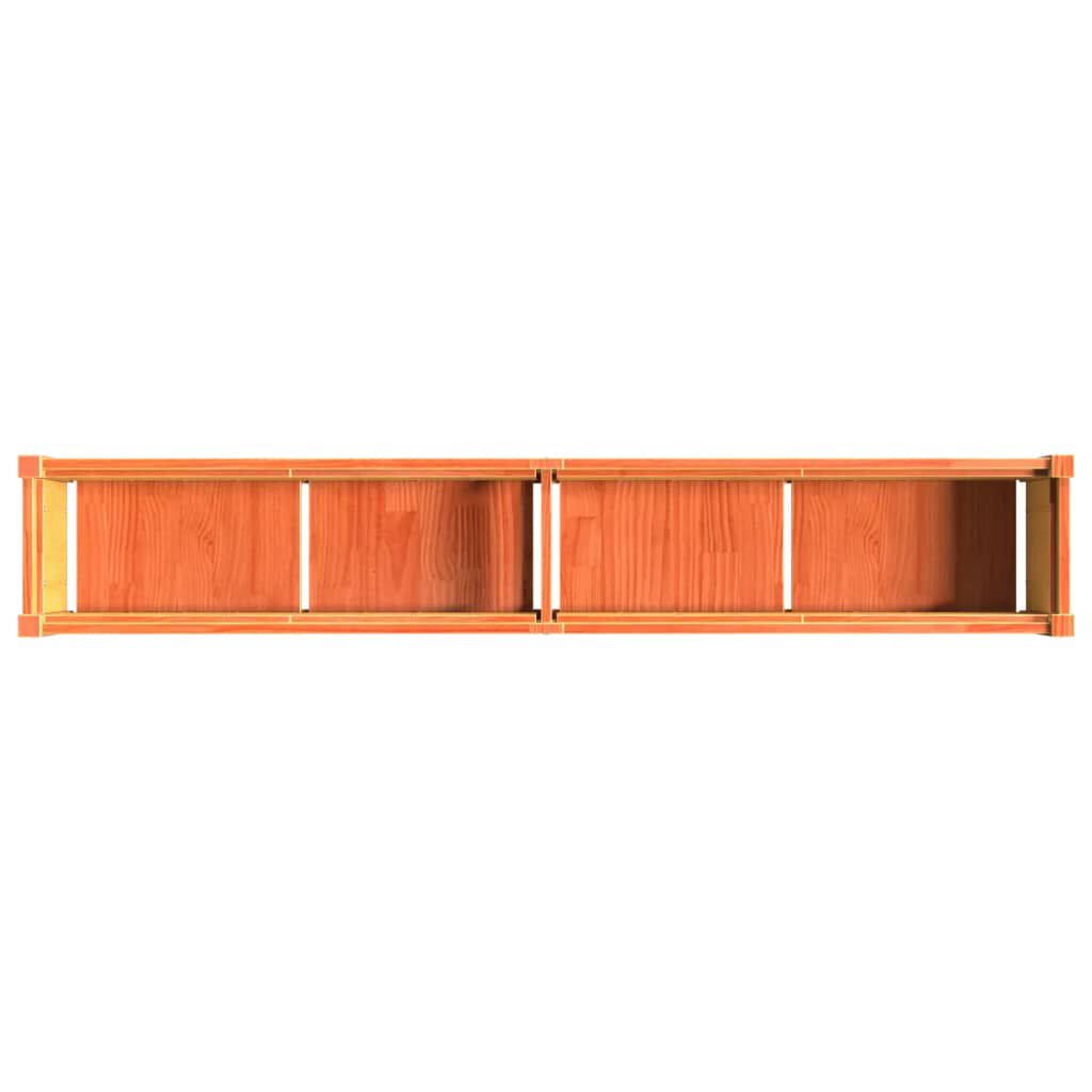 vidaXL Ζαρντινιέρα Καφέ Κεριού 180 x 31 x 31 εκ. από Μασίφ Ξύλο Πεύκου