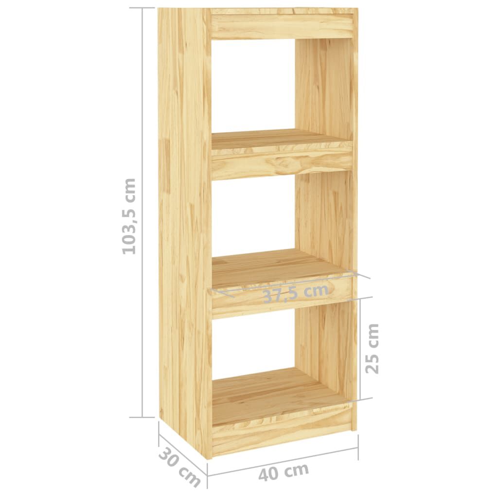 vidaXL Βιβλιοθήκη/Διαχωριστικό Χώρου 40x30x103,5 εκ. Μασίφ Ξύλο Πεύκου