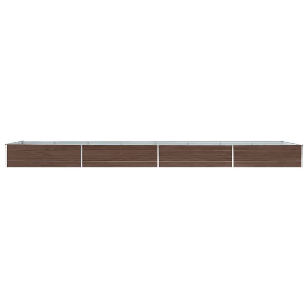 vidaXL Ζαρντινιέρα Υπερυψωμένη Καφέ 600x80x45 εκ. Γαλβαν. Χάλυβας
