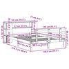 vidaXL Κρεβάτι Βιβλιοθήκη Χωρίς Στρώμα Λευκό 135x190 εκ Μασίφ Πεύκο