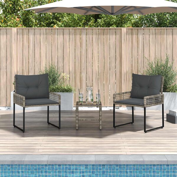 vidaXL &Sigma;&epsilon;&tau; &Epsilon;&xi;&omega;&tau;&epsilon;&rho;&iota;&kappa;ώ&nu; &Epsilon;&pi;ί&pi;&lambda;&omega;&nu; &mu;&epsilon; &mu;&alpha;&xi;&iota;&lambda;ά&rho;&iota; 3 pcs &Gamma;&kappa;&rho;&iota;