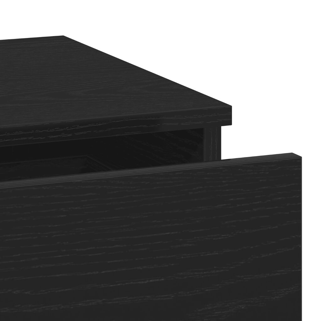 vidaXL Κομοδίνο Μαύρη Δρυς 40x35x65 εκ Επεξεργασμένο Ξύλο