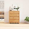 vidaXL Κομοδίνο Drammen Δρυς 76.5 x 40 x 91 εκ Μασίφ ξύλο πεύκου