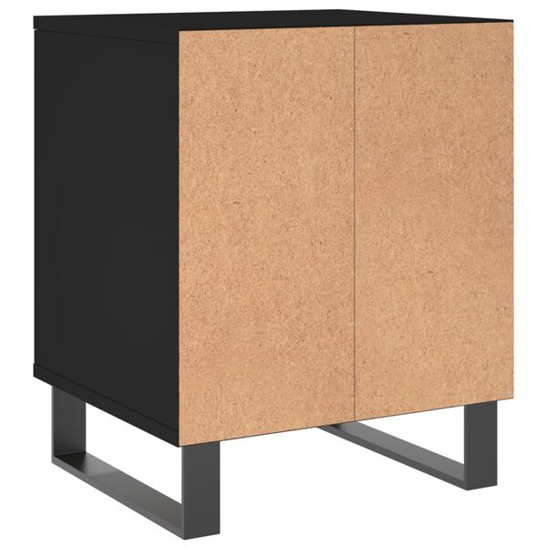 vidaXL Κομοδίνα 2 τεμ. Μαύρα 40 x 35 x 50 εκ. από Επεξεργασμένο Ξύλο