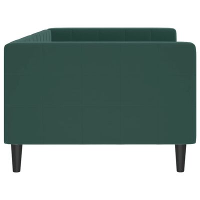 vidaXL Καναπές Κρεβάτι Σκούρο Πράσινο 90 x 200 εκ. Βελούδινος