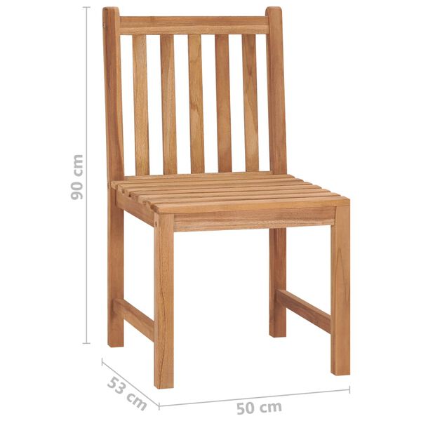 vidaXL Καρέκλες Κήπου 8 τεμ. από Μασίφ Ξύλο Teak