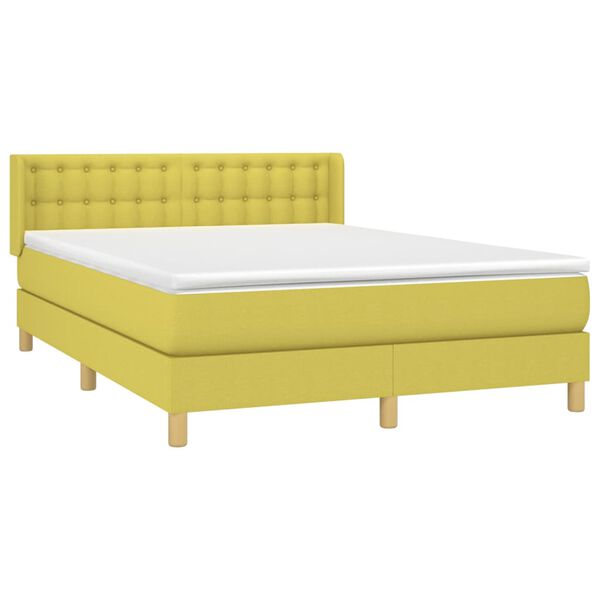 vidaXL &Kappa;&rho;&epsilon;&beta;ά&tau;&iota; Boxspring &mu;&epsilon; &Sigma;&tau;&rho;ώ&mu;&alpha; &Pi;&rho;ά&sigma;&iota;&nu;&omicron; 140x190 &epsilon;&kappa;. &Upsilon;&phi;&alpha;&sigma;&mu;ά&tau;&iota;&nu;&omicron;