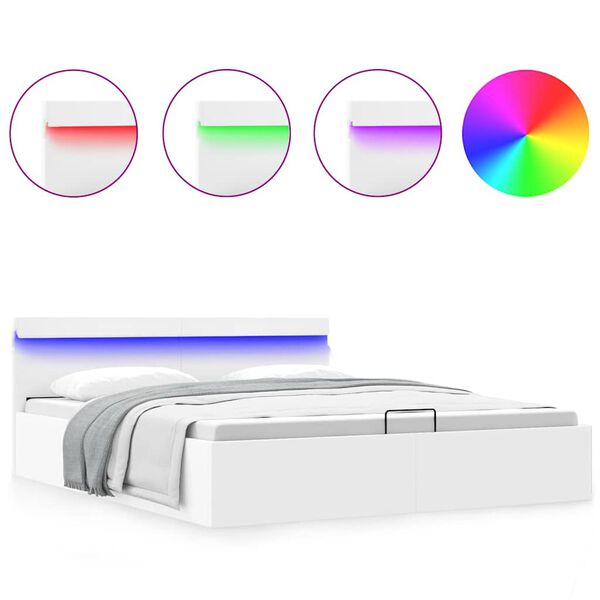 vidaXL &Pi;&lambda;&alpha;ί&sigma;&iota;&omicron; &Kappa;&rho;&epsilon;&beta;&alpha;&tau;&iota;&omicron;ύ &Alpha;&pi;&omicron;&theta;. &Chi;ώ&rho;&omicron;/LED &Mu;&alpha;ύ&rho;&omicron; 160x200 &epsilon;&kappa;. &Delta;&epsilon;&rho;&mu;&alpha;&tau;ί&nu;&eta;