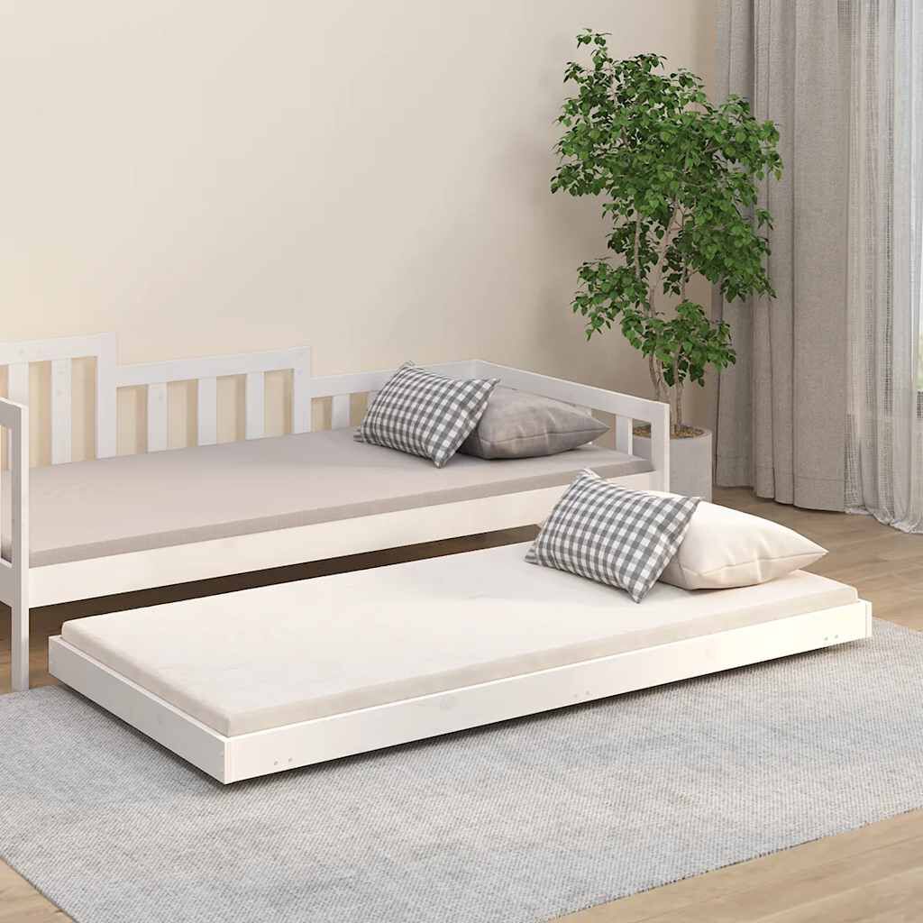 vidaXL Σκελετός Κρεβ. Χωρίς Στρώμα Λευκό 90x190 εκ Μασίφ Πεύκο