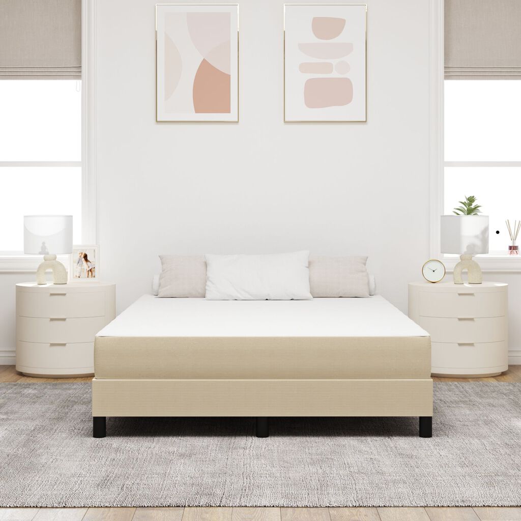 vidaXL Στρώμα με Ελατήρια Pocket Light Green Grey Μέτριο 140x190x20 εκ.