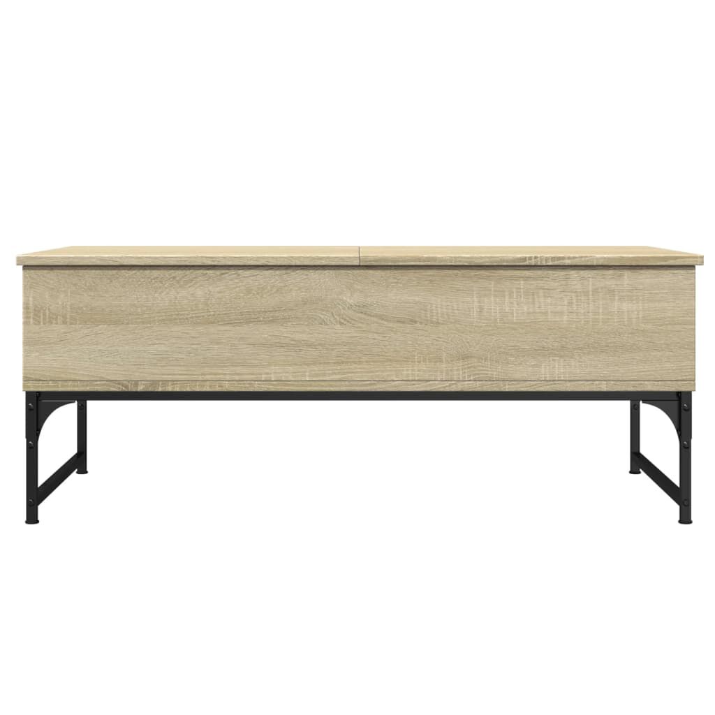 vidaXL Τραπεζάκι Σαλονιού Sonoma Δρυς 100x50x40 εκ. Επ. Ξύλο & Μέταλλο