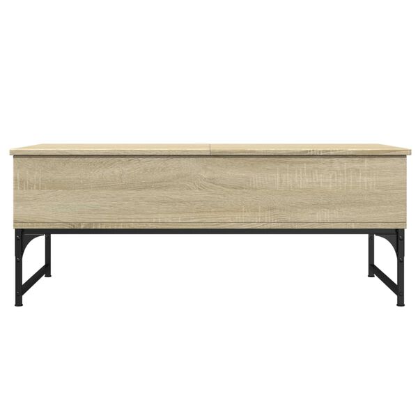 vidaXL Τραπεζάκι Σαλονιού Sonoma Δρυς 100x50x40 εκ. Επ. Ξύλο & Μέταλλο