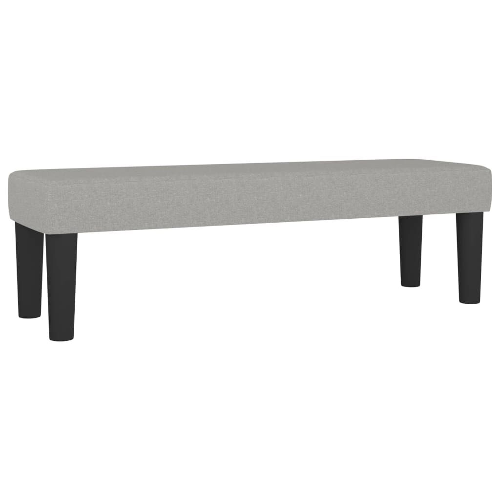 vidaXL Κρεβάτι Boxspring με Στρώμα Ανοιχτό Γκρι 140x190 εκ. Υφασμάτινο