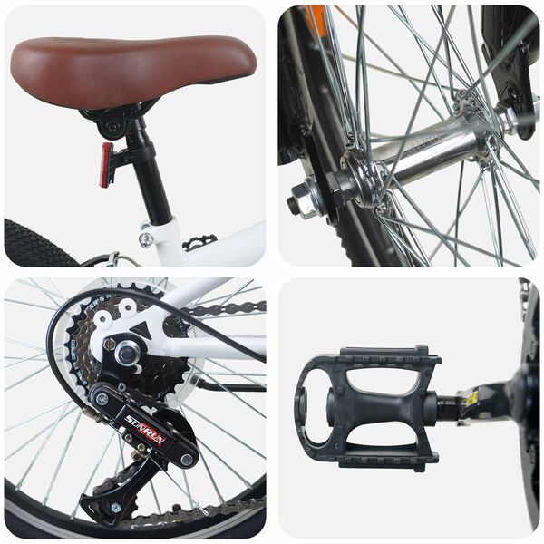 vidaXL Kids Mountain Bike 20 ί&nu;&tau;&sigma;&epsilon;&sigmaf; 6-Speed &gamma;&iota;&alpha; &pi;&alpha;&iota;&delta;&iota;ά 5-8 &epsilon;&tau;ώ&nu; &Lambda;&epsilon;&upsilon;&kappa;ό