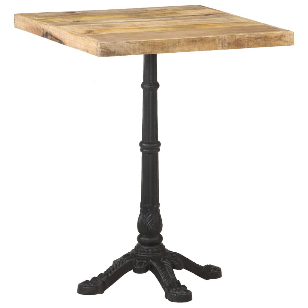 vidaXL Τραπέζι Bistro 60 x 60 x 77 εκ. Ακατέργαστο Ξύλο Μάνγκο