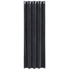 vidaXL Κουρτίνες με κουρτίνες 2 pcs Σκούρο γκρι 140 x 225 cm Βελούδο