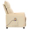vidaXL Πολυθρόνα Μασάζ Κρεμ Υφασμάτινη