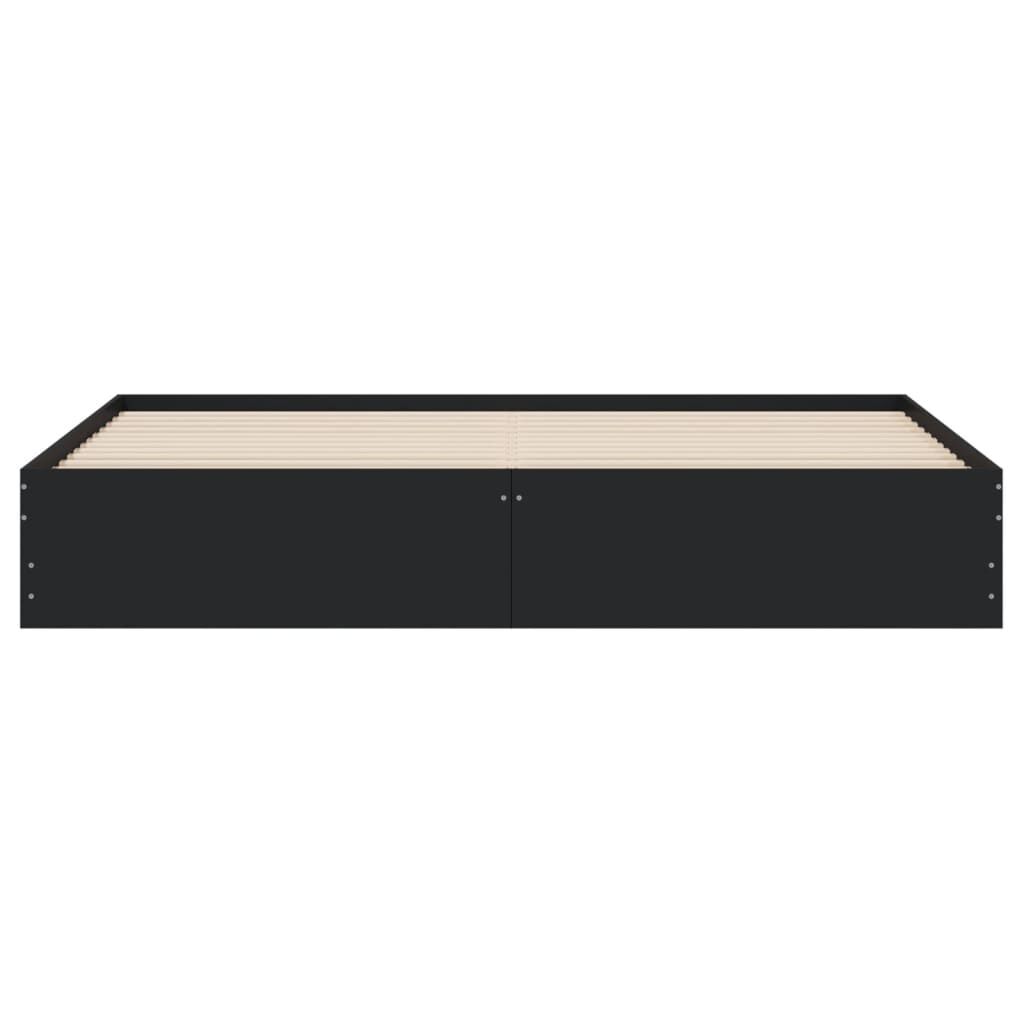 vidaXL Πλαίσιο Κρεβατιού με Συρτάρια Μαύρο 180x200 εκ Επεξεργ. Ξύλο