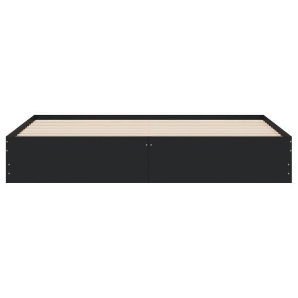 vidaXL Πλαίσιο Κρεβατιού με Συρτάρια Μαύρο 180x200 εκ Επεξεργ. Ξύλο