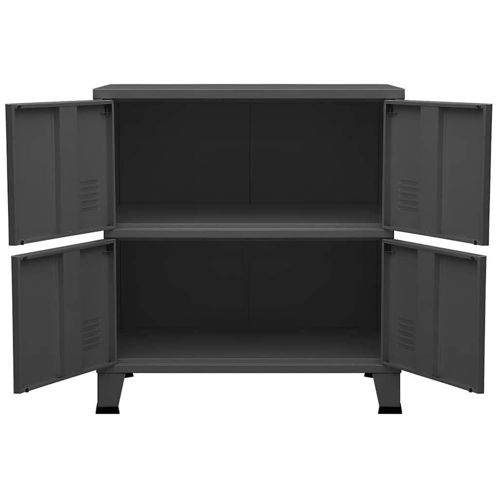 vidaXL Αρχειοθήκη Βιομηχανικού Στιλ Ανθρακί 75 x 40 x 80 εκ. Ατσάλινη