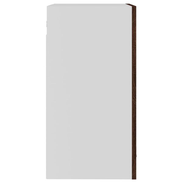 vidaXL Ντουλάπι Κρεμαστό Γυάλινο Lyon Καφέ Δρυς 40x31x60εκ. Επεξ. Ξύλο
