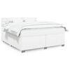 vidaXL Κρεβάτι Boxspring με Στρώμα Λευκό 180x200 εκ. Συνθετικό Δέρμα